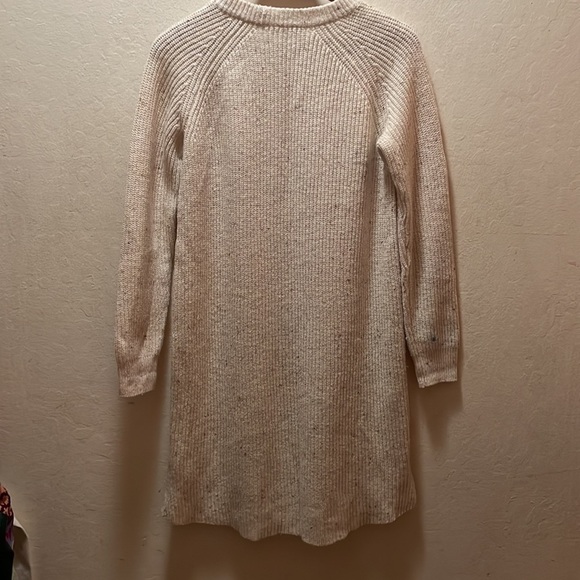 Madewell Curved-Hem Cream Sweater Dress Size Small - Picture 5 of 8